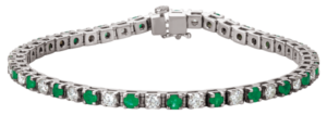 Mother's Day Jewelry Gifts Emerald Diamond Line Bracelet