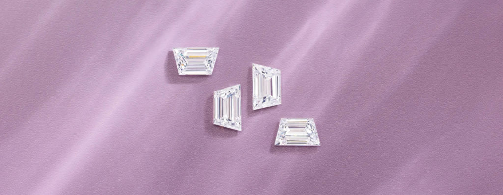 fancy shape trapezoid matching pair diamonds