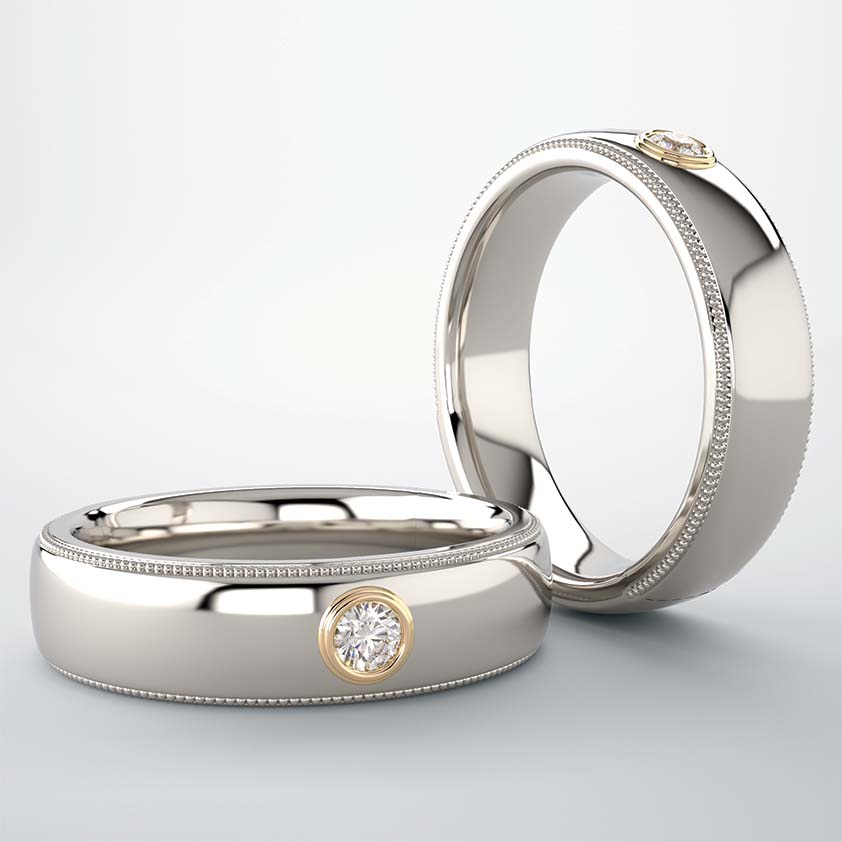 solitaire wedding band