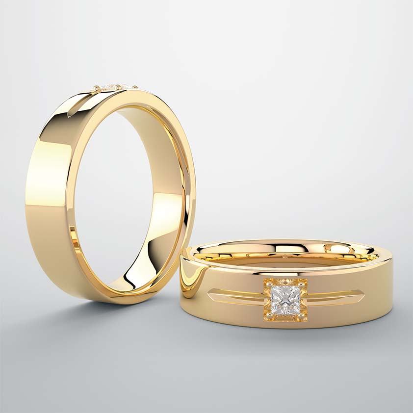 solitaire wedding band