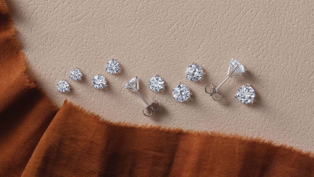 cocktail-style diamond stud earrings