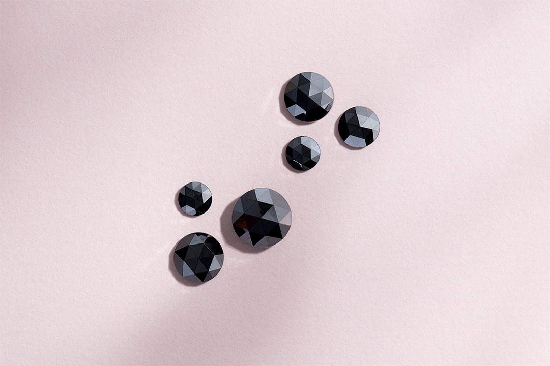 black rose cut diamonds